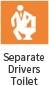 Separate drivers toilet-Grandstay exterior facilities